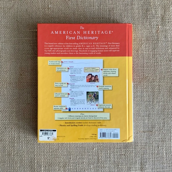 THE AMERICAN HERITAGE FIRST DICTIONARY Hardcover Book Age 5 + / Level K - 2 - Picture 2 of 12